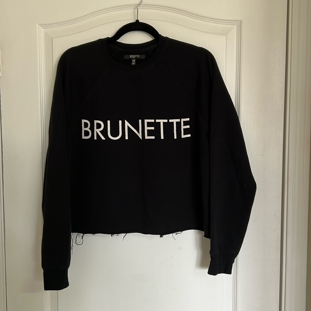 EUC Brunette cropped with raw edge sweatshirt